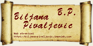 Biljana Pivaljević vizit kartica